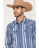 Image #2 - Moonshine Spirit&reg; Men's Bloom Striped Long Sleeve Snap Western Shirt, Blue, hi-res