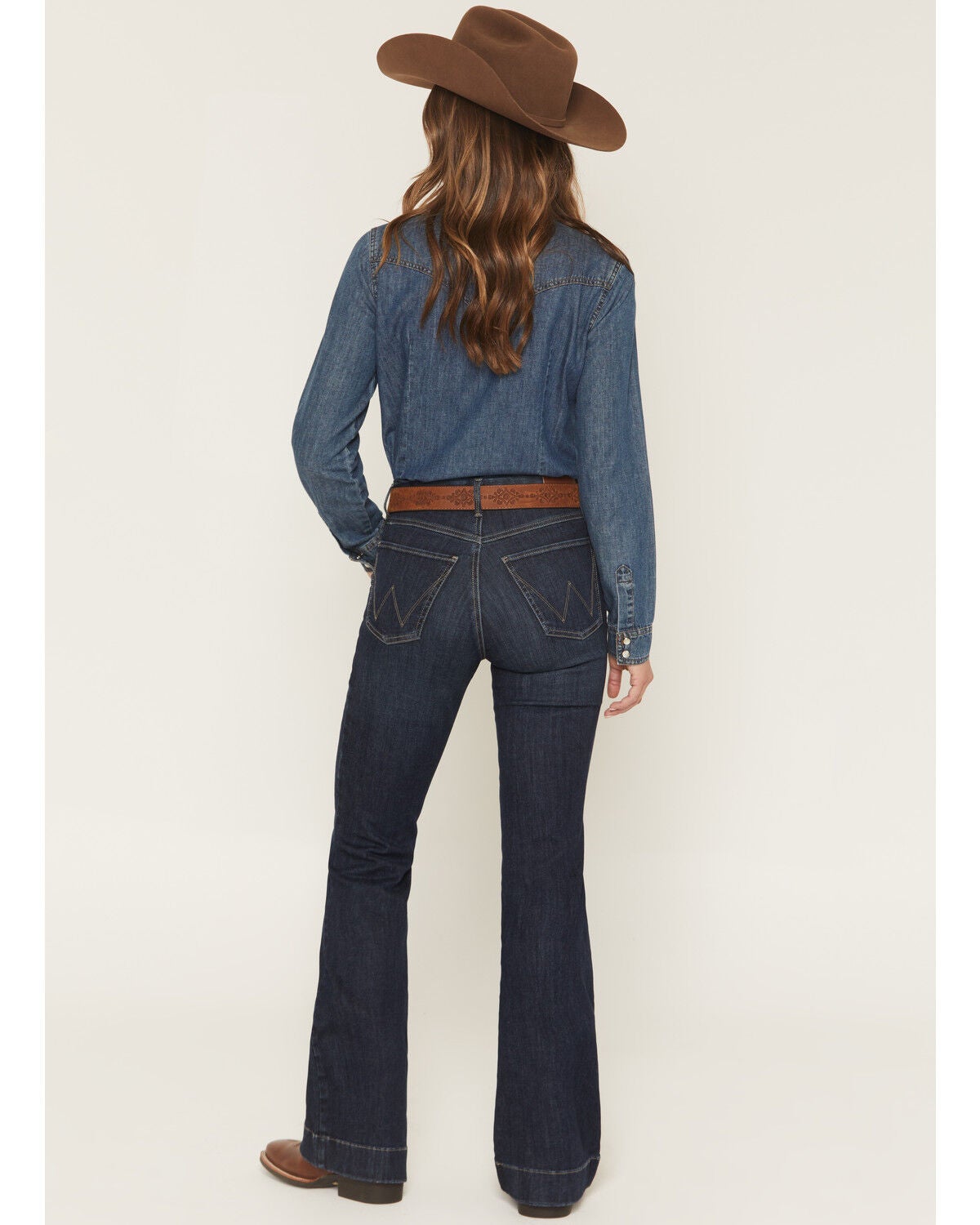Image #3 - Wrangler Women's Bespoke Alexandrea Dark Wash High Rise Trouser Stretch Denim Jeans, Dark Wash, hi-res