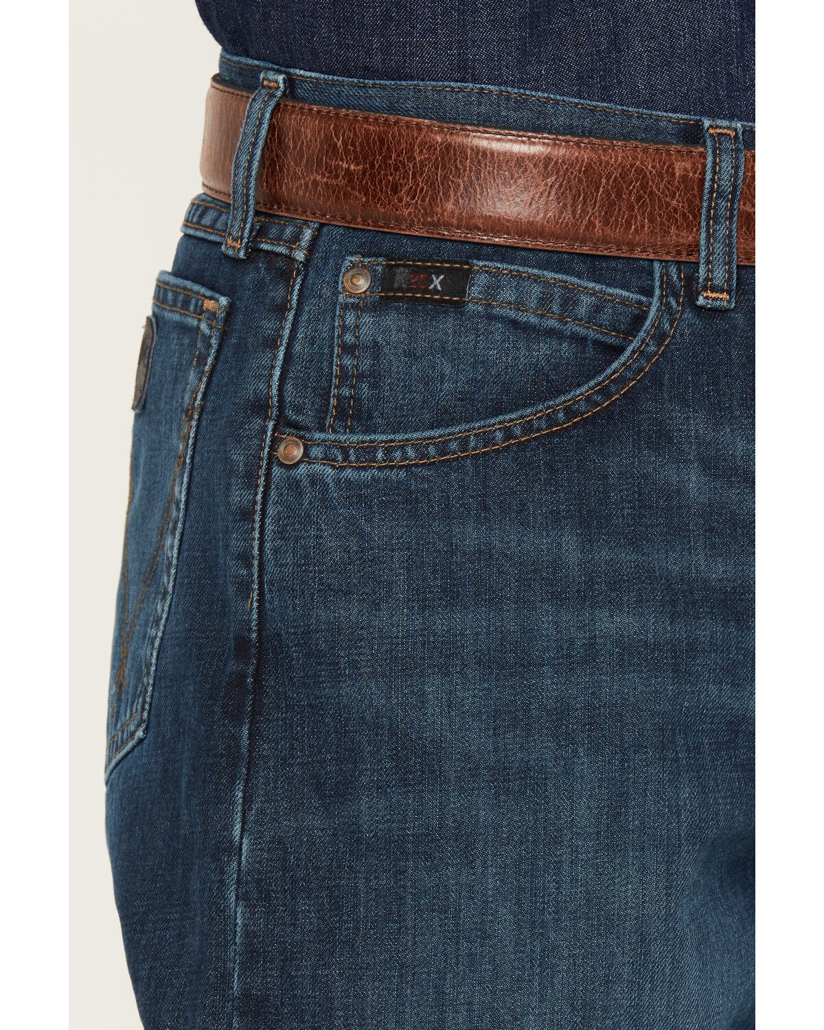 Image #2 - Wrangler 20X Men's 01MWX Dark Wash Competition Relaxed Bootcut Jeans, Vintage Blue, hi-res