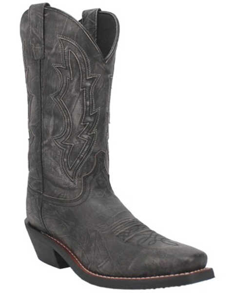 Laredo Men's 12" Inlay Western Performance Boots - Square Toe, Charcoal, hi-res
