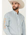 Image #1 - Ariat Men's Team Franklin Geo Print Long Sleeve Button-Down Western Shirt - Big, Blue, hi-res