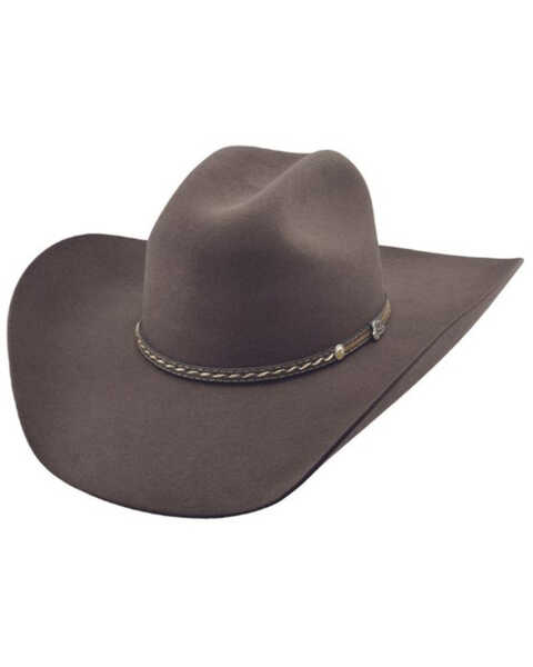Justin Crowell 6X Felt Cowboy Hat , Chocolate, hi-res