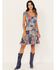Wild Moss Women's Patchwork Print Dress, Multi, hi-res