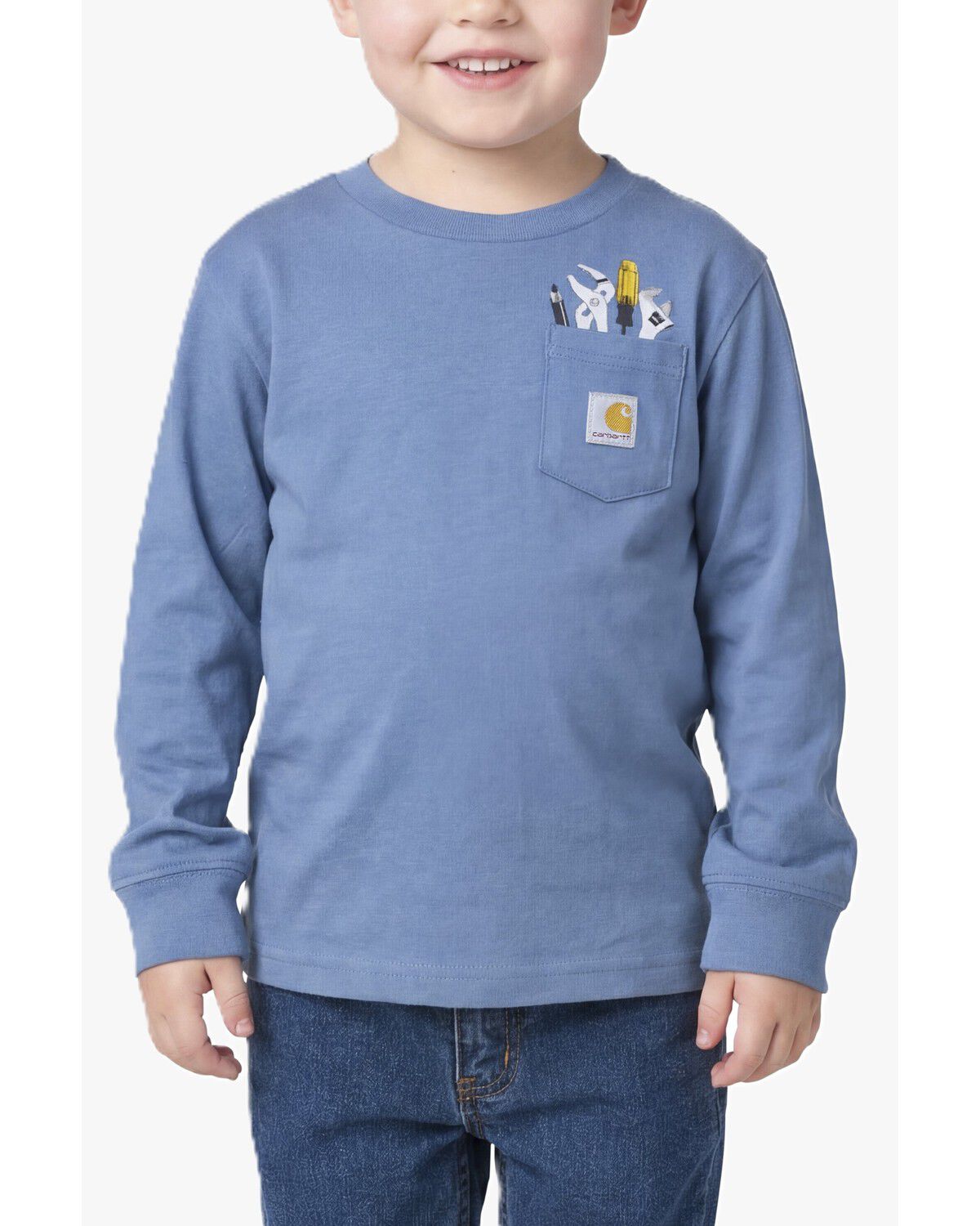 Carhartt Toddler Boys' Tool Pocket Long Sleeve Graphic T-Shirt, Blue, hi-res