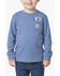 Image #1 - Carhartt Toddler Boys' Tool Pocket Long Sleeve Graphic T-Shirt, Blue, hi-res