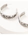 Image #2 - Shyanne Women's Shiloh Ridge Hoop Earrings, Silver, hi-res