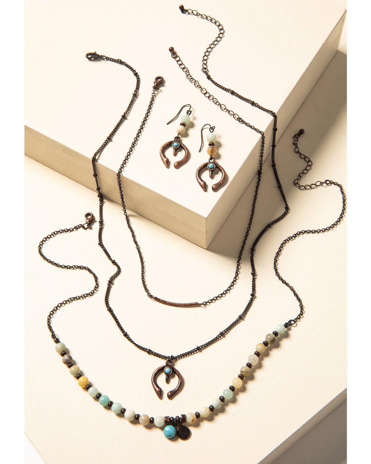 Image #1 - Shyanne Women's Willow Moon Crescent Bead Set, Rust Copper, hi-res