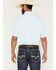 Image #4 - Ariat Men's VentTEK Outbound Solid Short Sleeve Button-Down Western Shirt, Aqua, hi-res