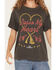 Image #3 - Girl Dangerous Women's Lasso My Heart Short Sleeve Graphic Tee, Black, hi-res