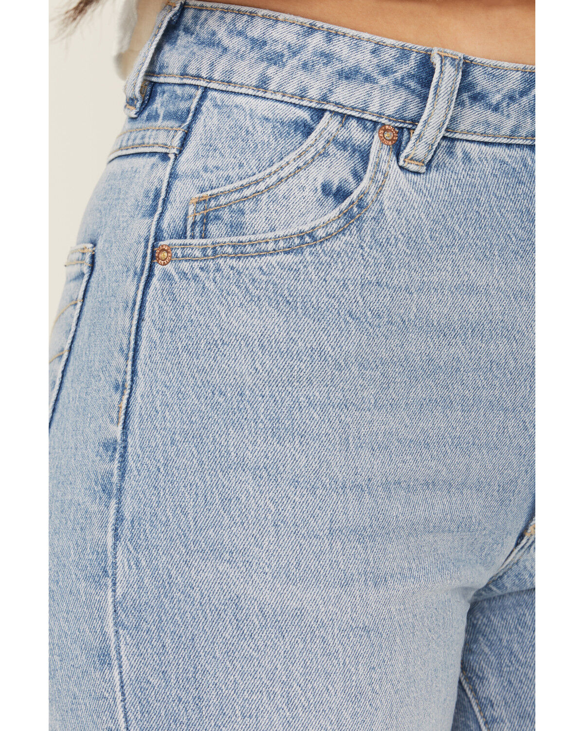 Image #2 - Rolla's Women's Light Wash Sunshine Eastcoast Ankle Flare Stretch Denim Jeans, Light Wash, hi-res