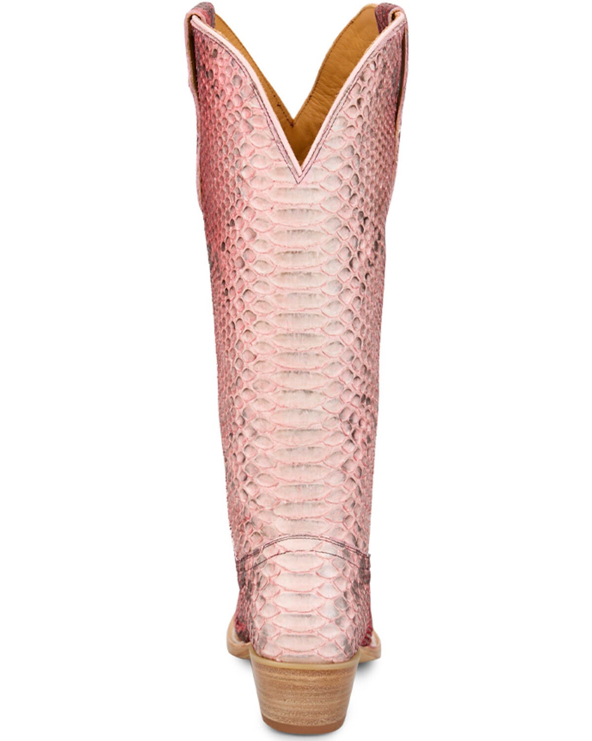 Image #5 - Tony Lama Women's Black Label Exotic Python Tall Western Boots - Snip Toe, Red, hi-res