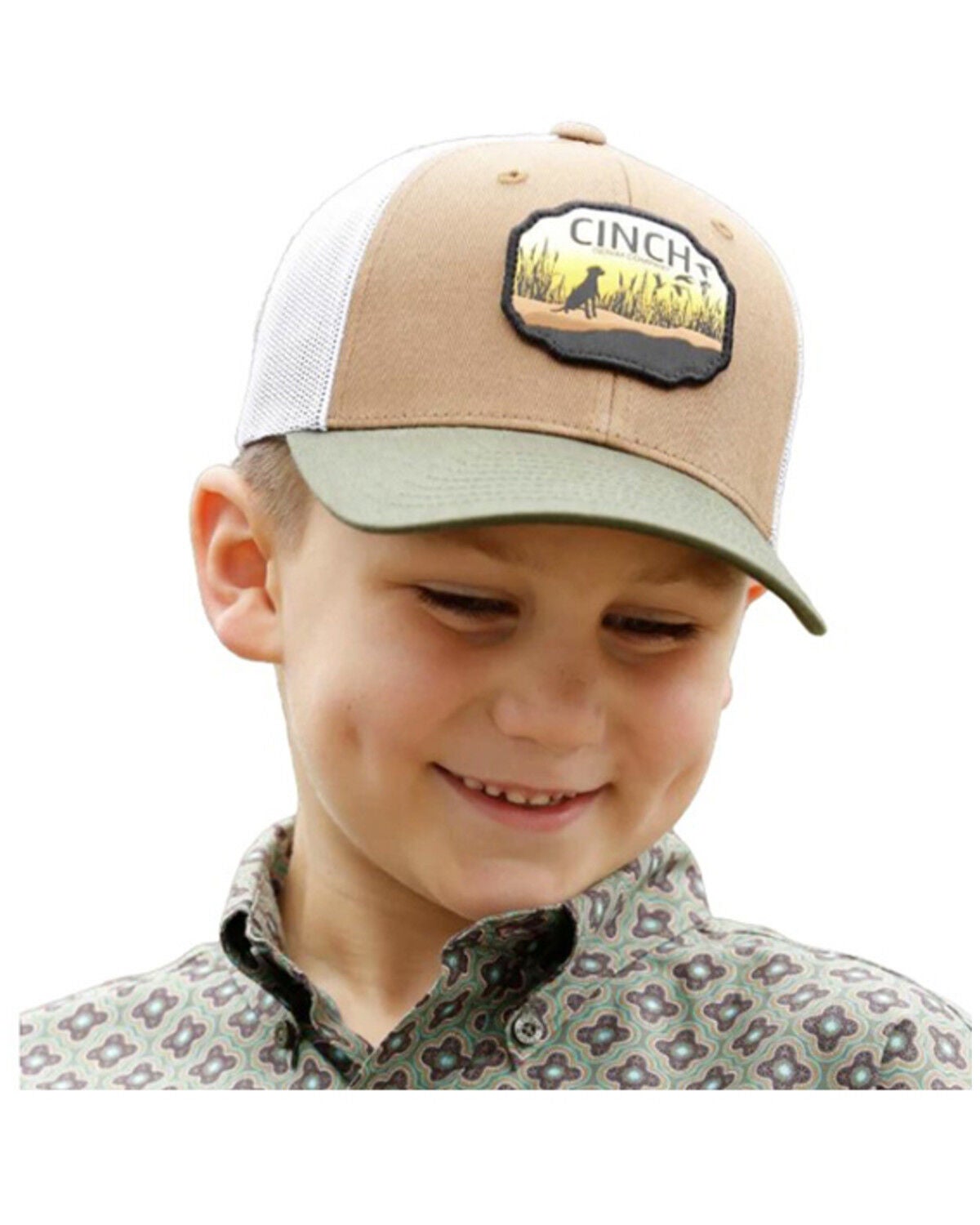 Image #1 - Cinch Boys' Hunting Logo Ball Cap, Purple, hi-res