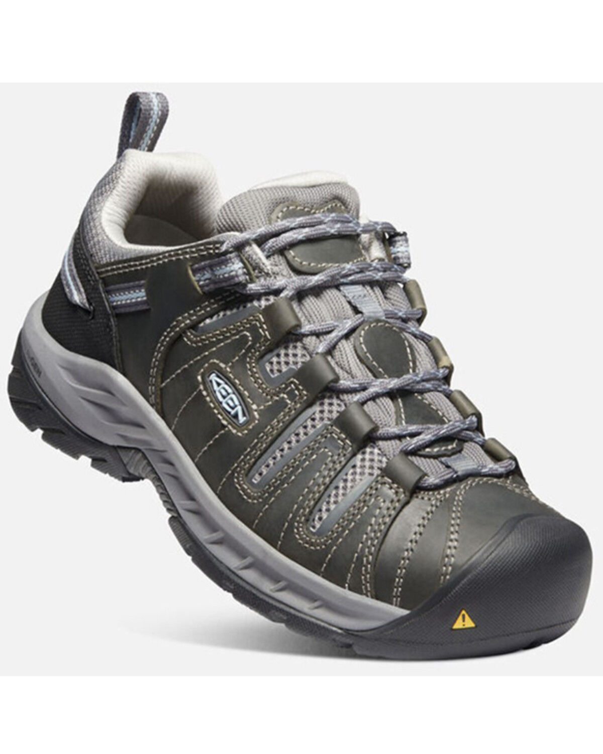 Image #1 - Keen Women's Flint II Soft Toe Lace-Up Water Repellent Work Sneaker, Grey, hi-res