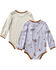Image #2 - Carhartt Infant Girls' Farm Print Long Sleeve Onesie Set - 2 :Piece, Multi, hi-res