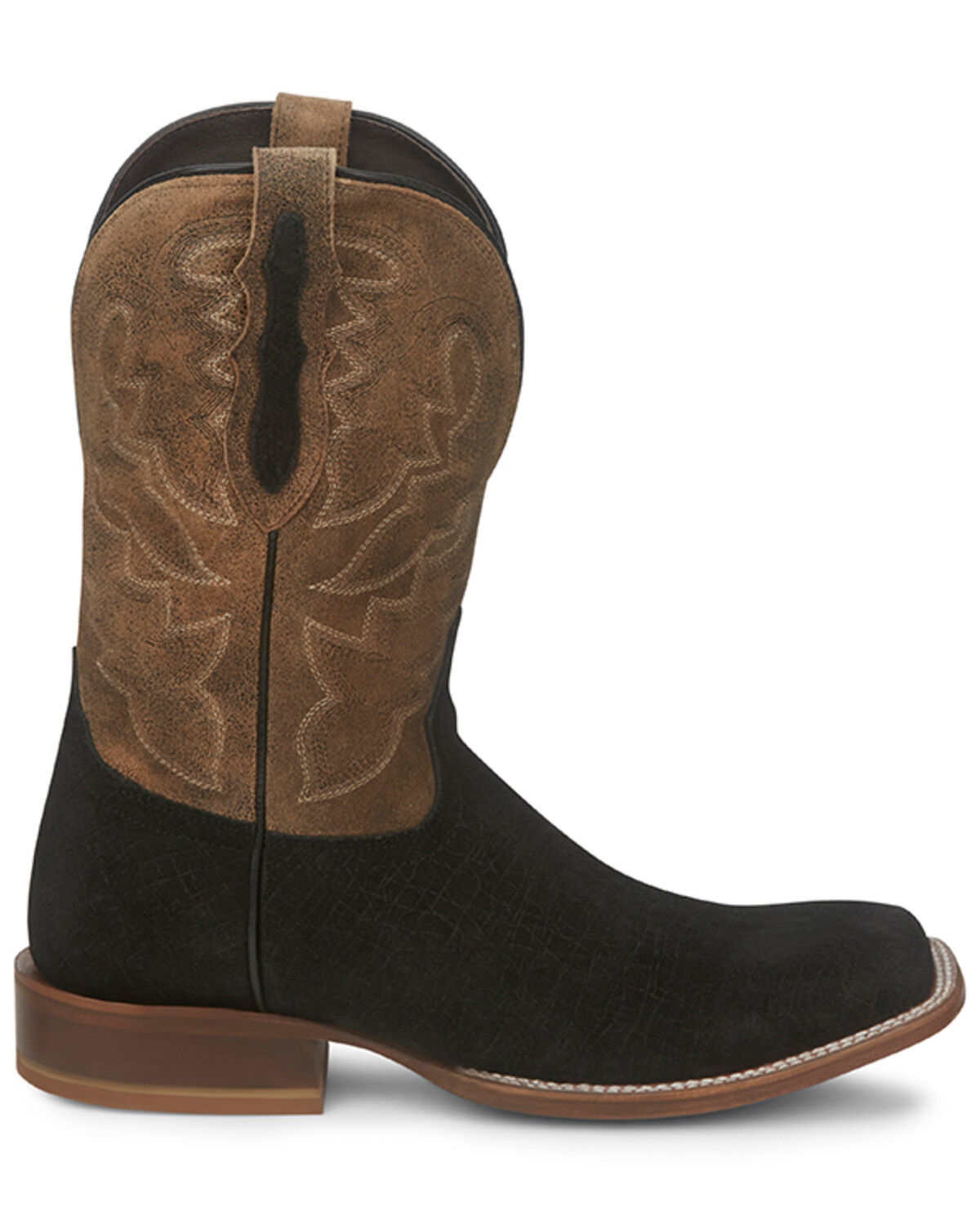 Image #2 - Tony Lama Men's Tucson Western Boots - Broad Square Toe, Black, hi-res