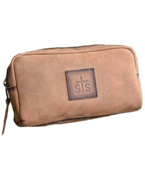 STS Ranchwear by Carroll Women's Cosmetic Bag , Brown, hi-res