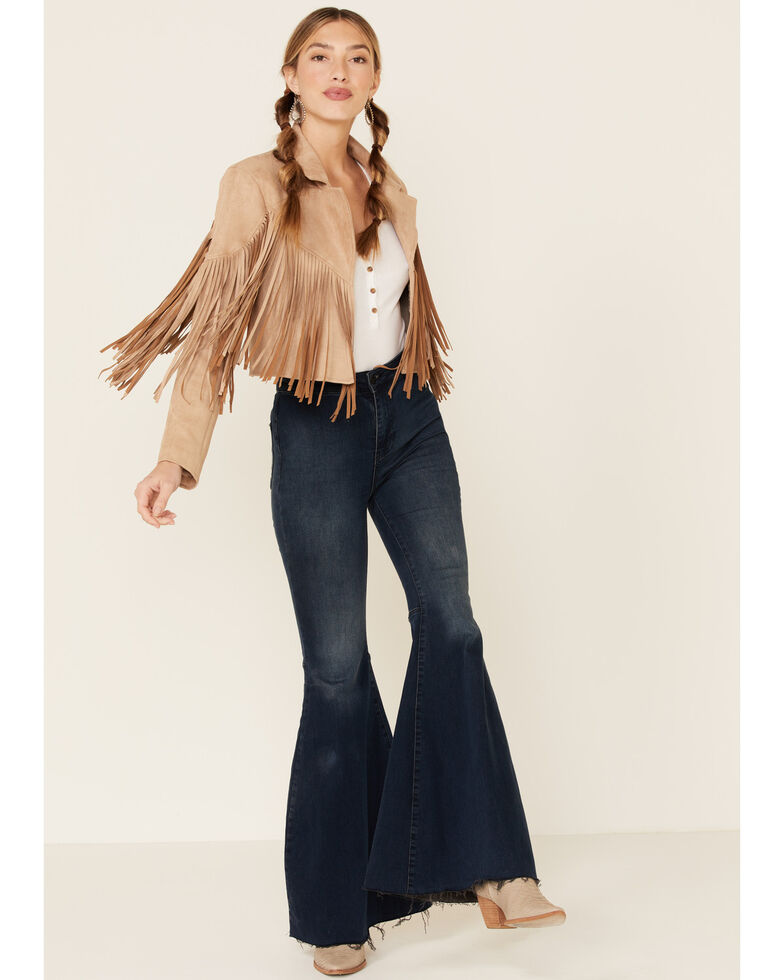 saints and hearts fringe jacket