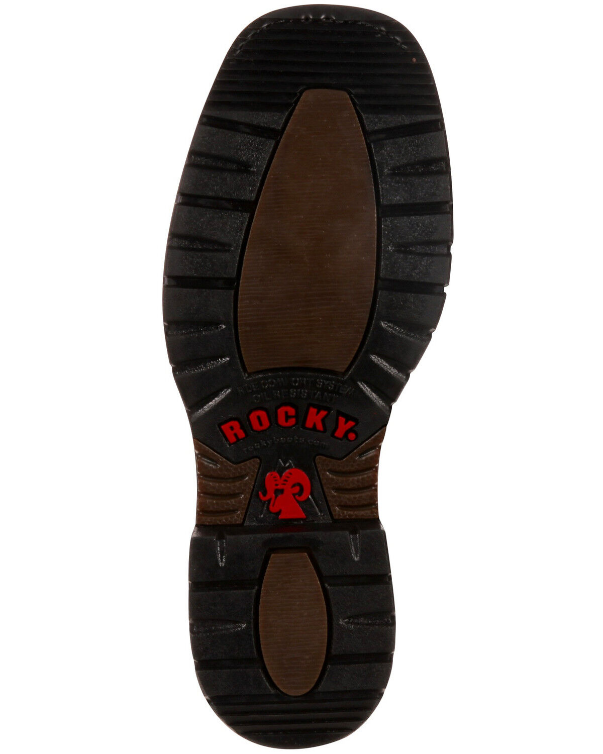 Image #7 - Rocky Men's Original Ride Western Work Boots - Square Toe, Dark Brown, hi-res
