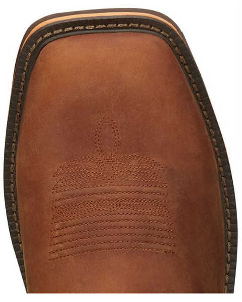 Image #6 - Justin Men's Resistor Waterproof Western Work Boots - Soft Toe, Russett, hi-res