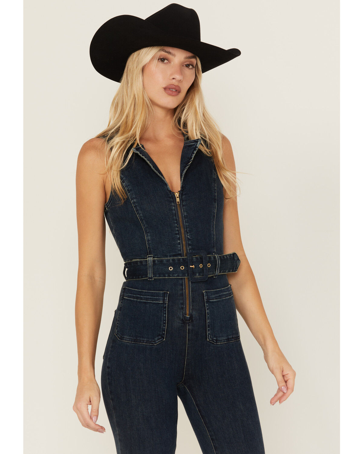 Image #2 - Show Me Your Mumu Women's Jacksonville Dark Wash Denim Jumpsuit, Dark Wash, hi-res