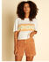 Image #1 - Billabong x Wrangler Women's Border Line Jacquard Graphic Tee, White, hi-res