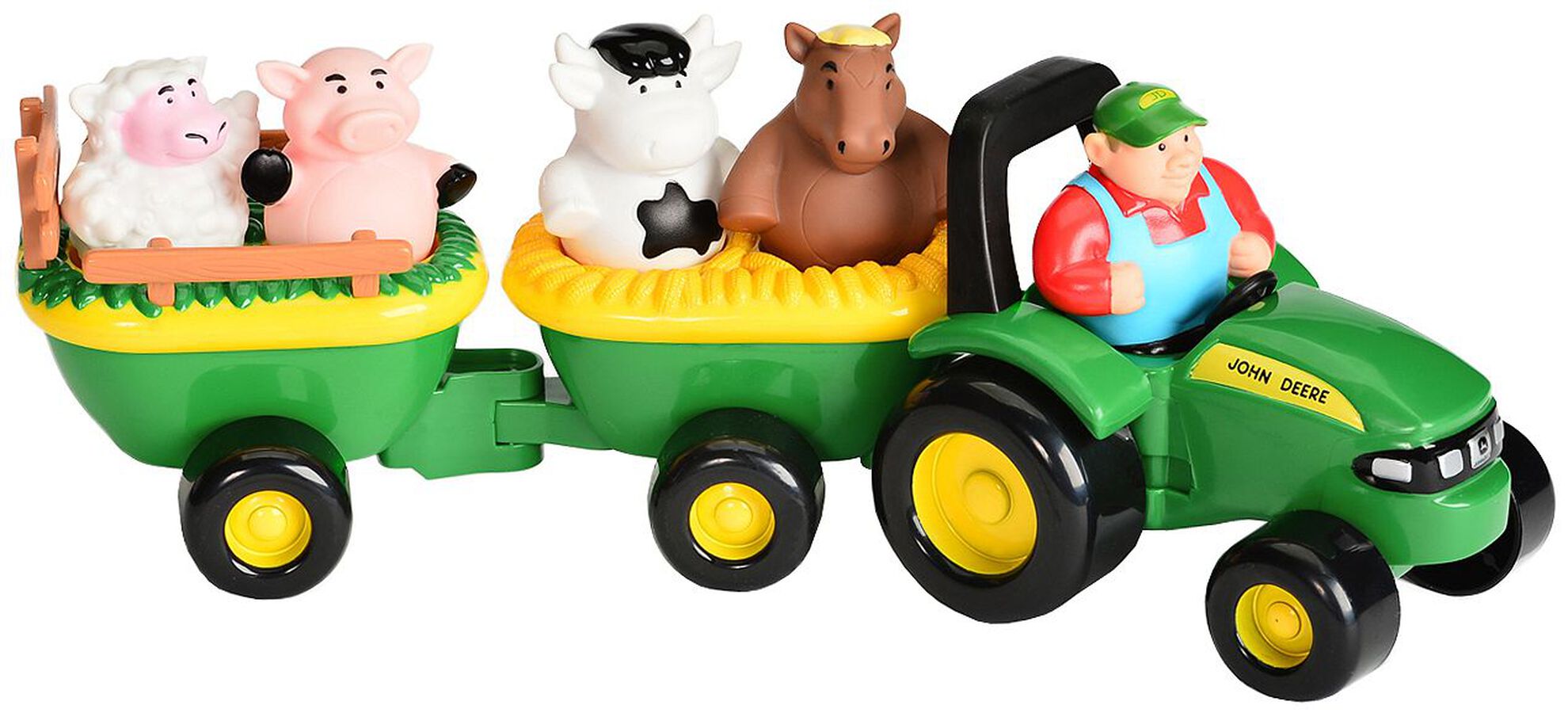 Toy tractor with animals hotsell
