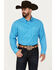 Image #1 - Cinch Men's ARENAFLEX Polka Dot Print Long Sleeve Button-Down Shirt, Blue, hi-res
