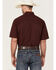Image #4 - Ariat Men's VentTEK Outbound Short Sleeve Button-Down Shirt - Tall, Burgundy, hi-res