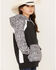 Hooey Girls' Savannah Cheetah Print Hoodie, Black/white, hi-res