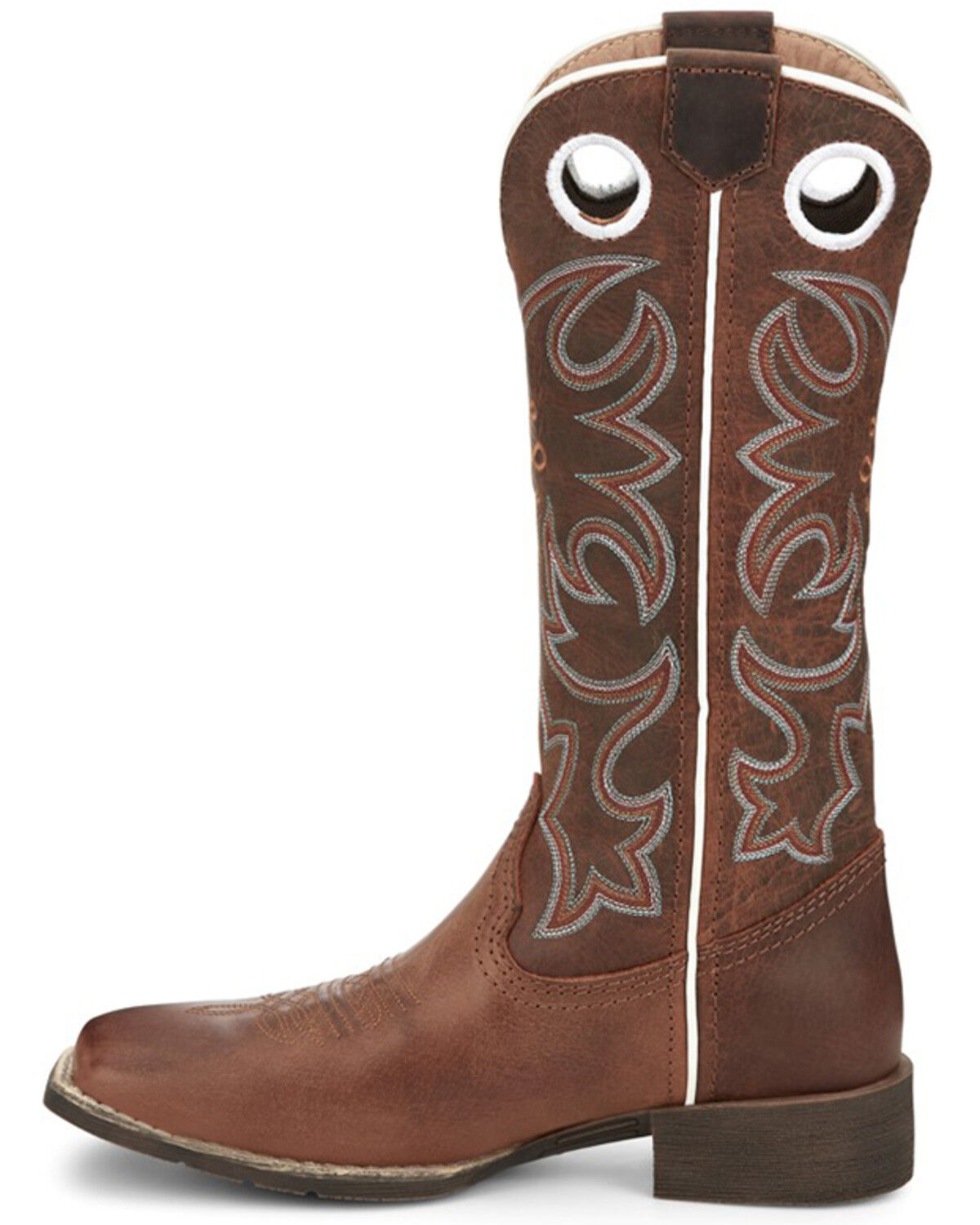 Image #3 - Justin Women's Western Boots - Broad Square Toe, Brown, hi-res