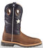 Twisted X Men's Lite Texas Flag Pull On Work Boots - Steel Toe, Brown, hi-res