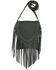 Image #1 - American West Women's Fringe Saddle Crossbody, Black, hi-res