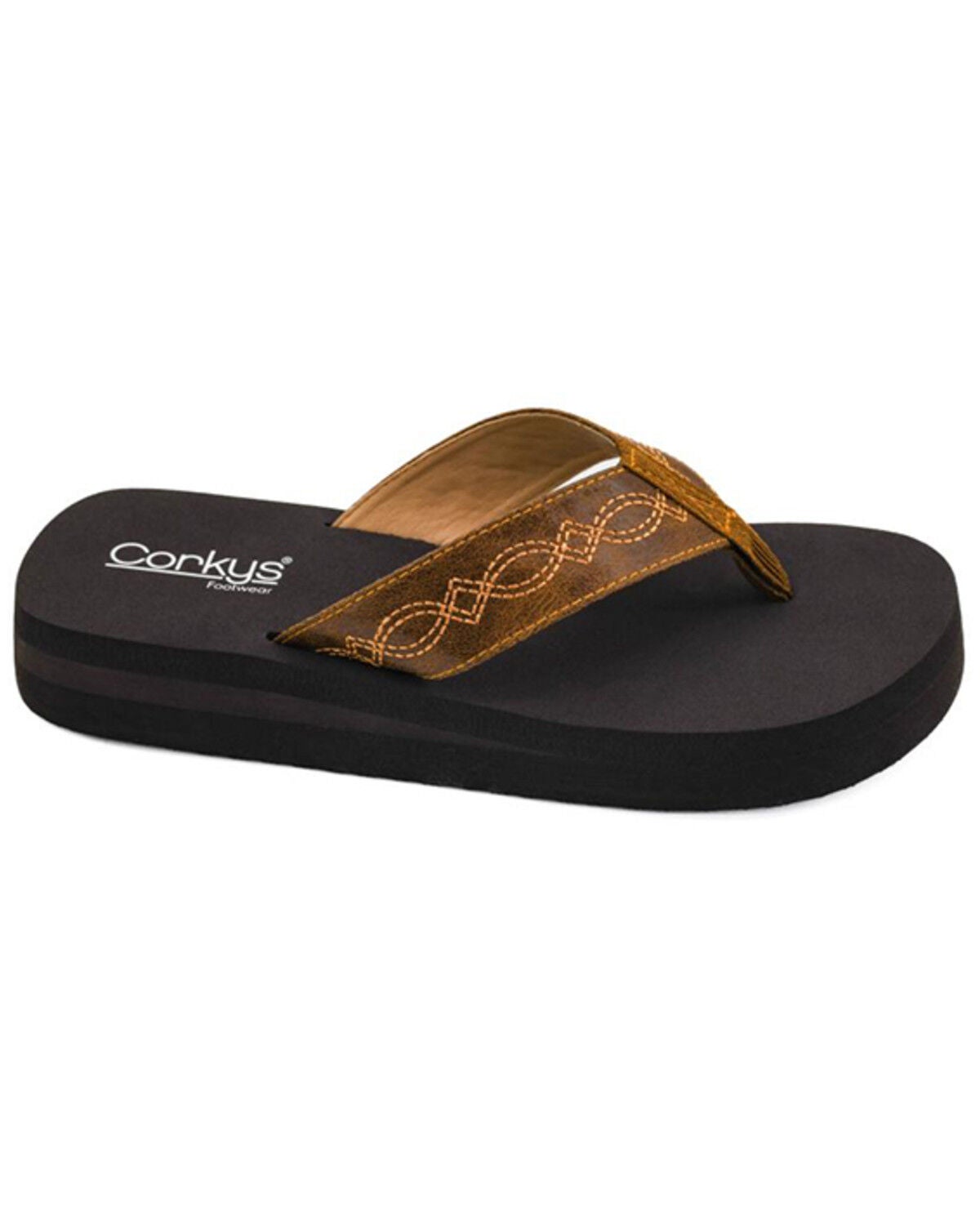 Image #1 - Corkys Women's Overboard Sandals, Brown, hi-res