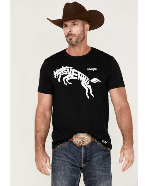 Wrangler Men's 75 Years Horse Graphic T-Shirt , Black, hi-res