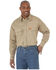 Wrangler Men's FR Long Sleeve Pearl Snap Work Shirt - Tall, Beige/khaki, hi-res
