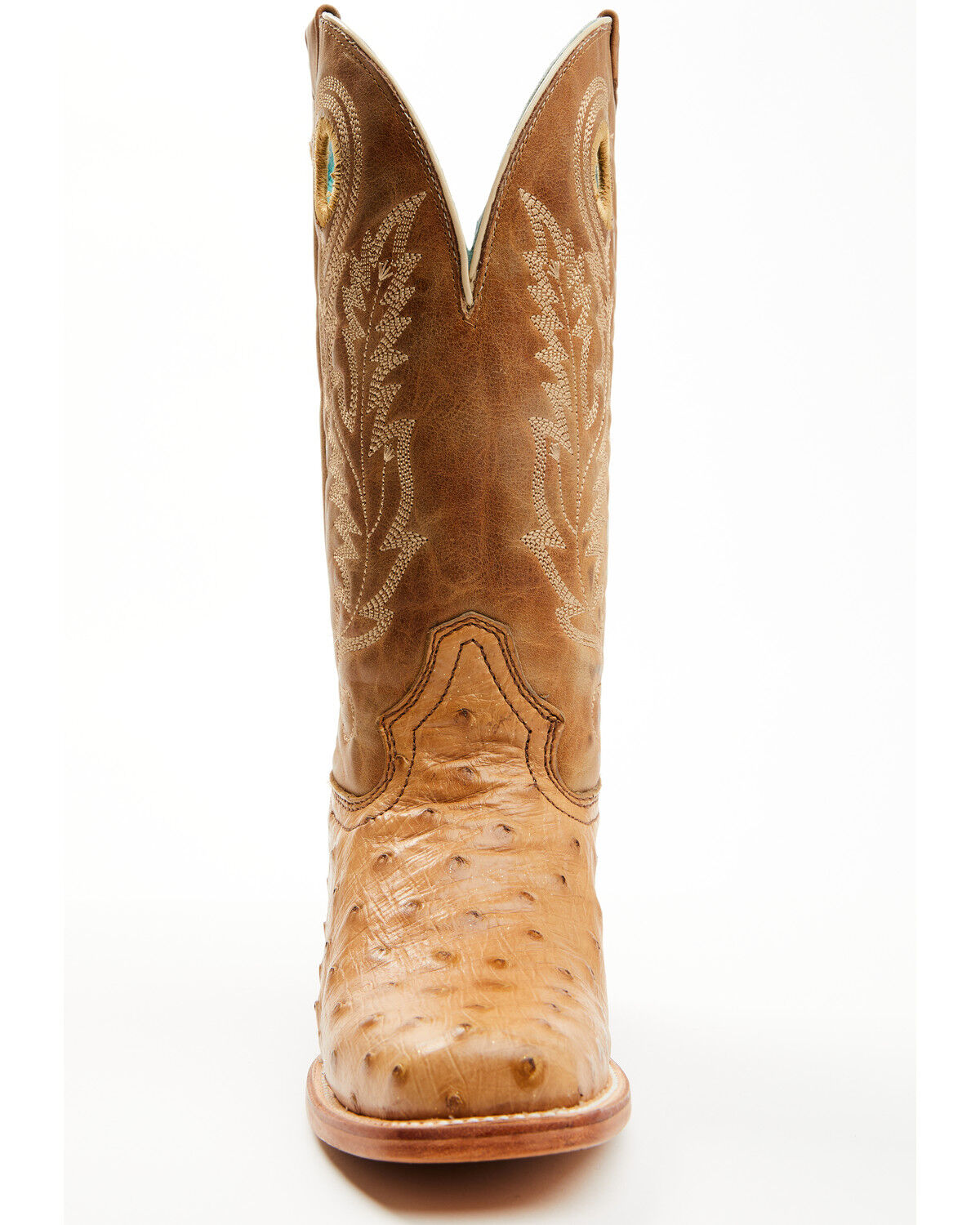Image #4 - Corral Women's Exotic Ostrich Western Boots - Square Toe, Honey, hi-res