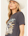 Image #2 - Rock & Roll Denim Women's Dale Brisby Rodeo Time Short Sleeve Graphic Tee, Charcoal, hi-res