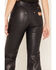 Image #4 - Wrangler X Lainey Wilson Women's Faux Leather High Rise Flare Jeans, Black, hi-res
