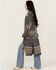 Image #2 - Rock & Roll Denim Women's Southwestern Print Duster Cardigan, Grey, hi-res