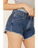 Wrangler Women's Frayed Hem Shorts, Blue, hi-res