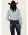 Image #4 - Cinch Women's Striped Long Sleeve Button-Down Western Core Shirt, Blue, hi-res