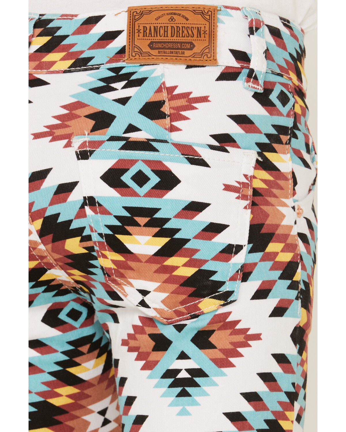 Image #4 - Ranch Dress'n Girls' Santa Fe Southwestern Print Flare Jeans, Multi, hi-res