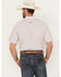 Ariat Men's Anson Plaid Print Classic Fit Short Sleeve Button-Down Western Shirt, Light Pink, hi-res