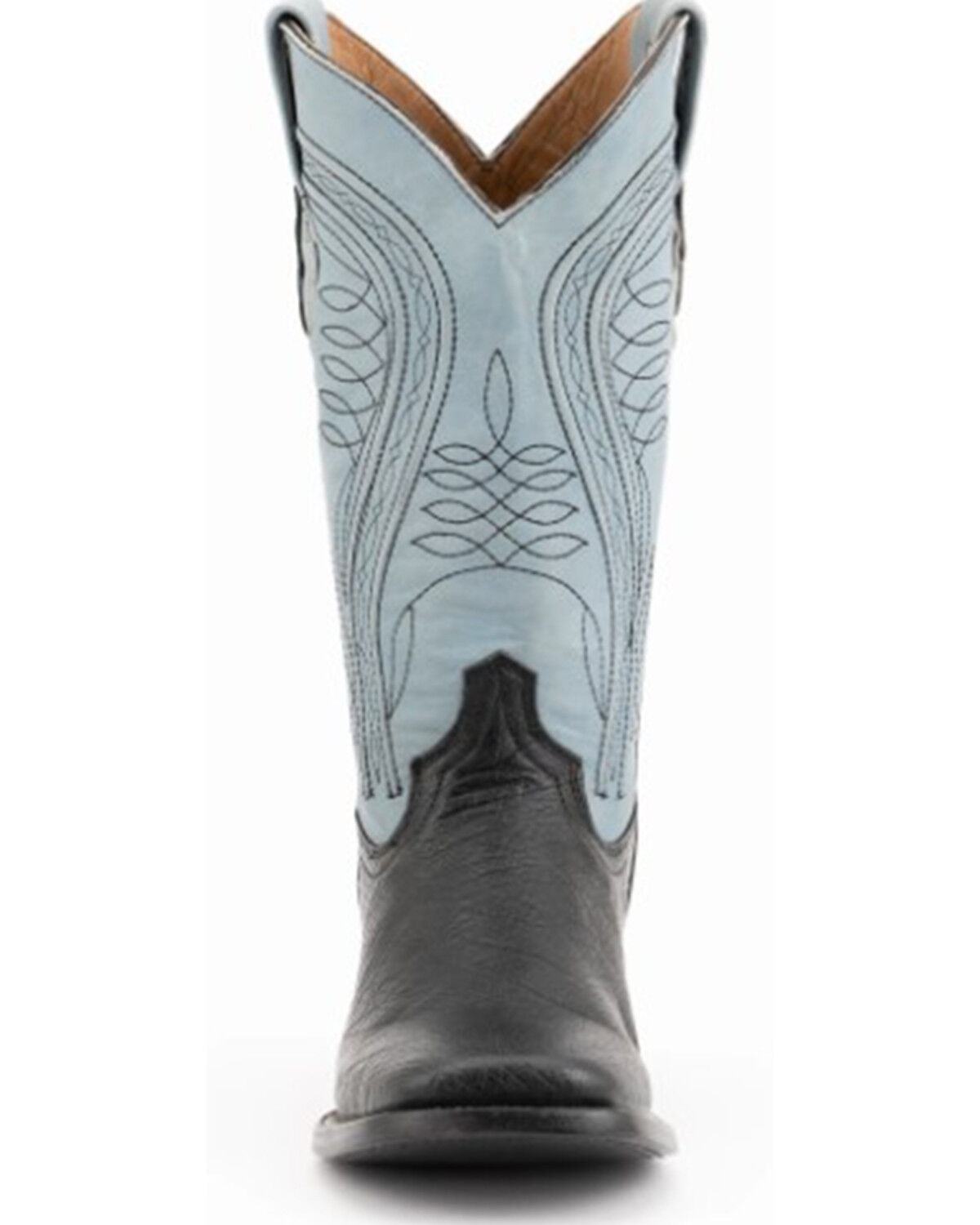 Image #8 - Ferrini Men's Smooth Quill Ostrich Exotic Boots - Broad Square Toe, Black, hi-res