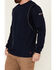 Image #3 - Ariat Men's FR Crew Neck Long Sleeve T-Shirt, Navy, hi-res