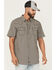 Image #1 - Moonshine Spirit Men's Checkers Plaid Print Short Sleeve Snap Western Shirt, Tan, hi-res