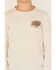Image #3 - Rock & Roll Denim Boys' Buffalo Print Long Sleeve Graphic T-Shirt, Cream, hi-res