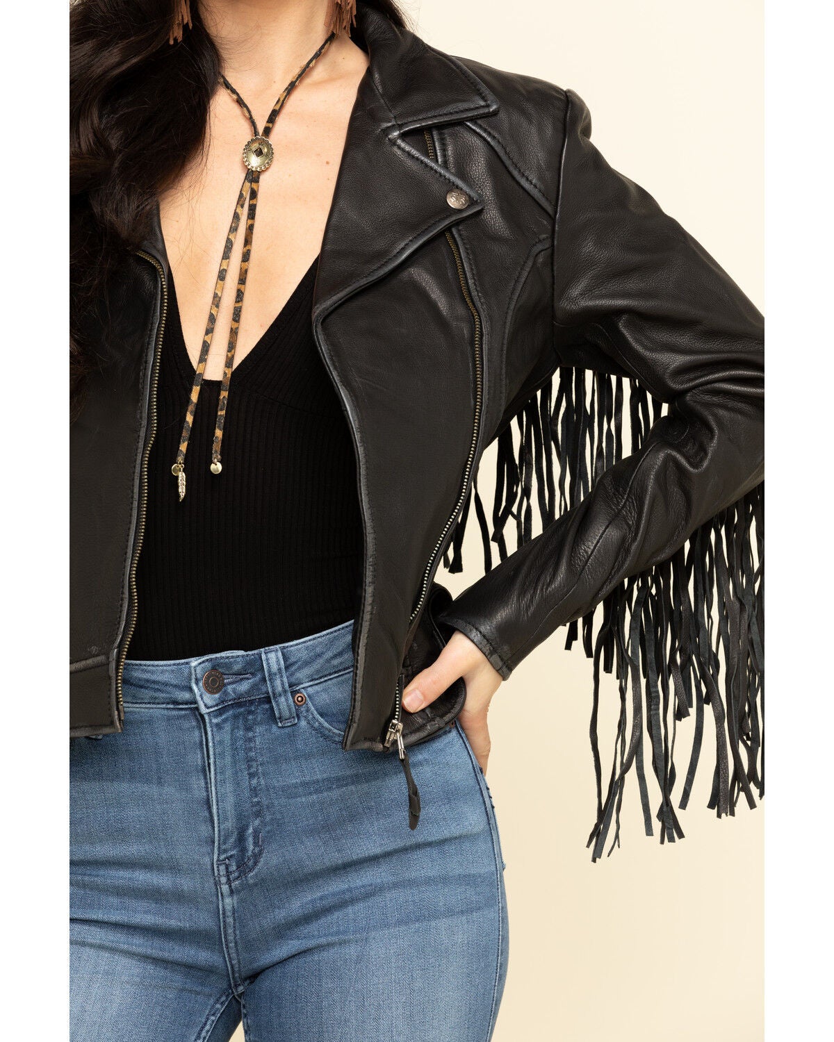 fringe leather jacket