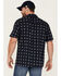 Image #4 - Gibson Men's Bull Pinata Print Western Shirt , Navy, hi-res