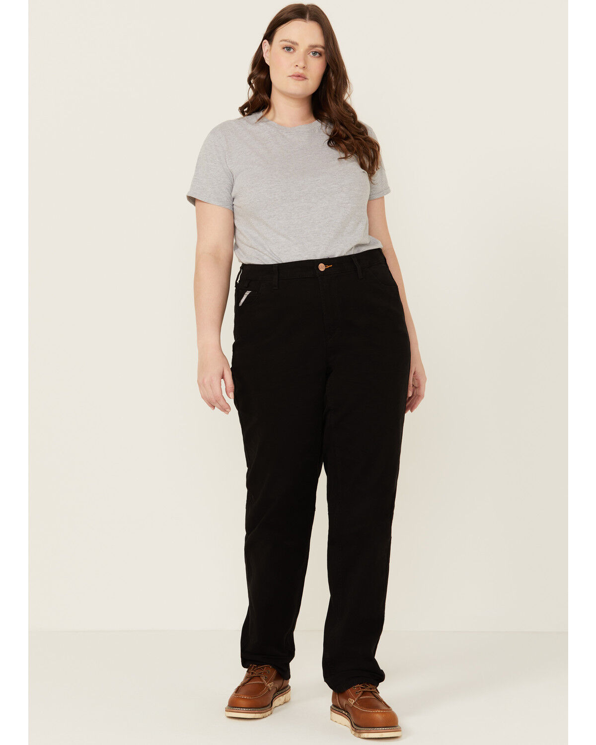 Image #1 - Ariat Women's Rebar PR Made Tough Straight Stretch Work Pants - Plus, Black, hi-res